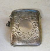 Silver vesta case Birmingham 1901 Maker