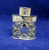 Silver tea canister H 9 cm London 1895 M