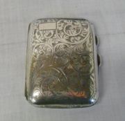 Silver cigarette case Birmingham 1927 we