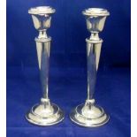 Pair of silver candlesticks Birmingham 1