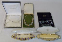 Assorted vintage necklaces, earrings etc