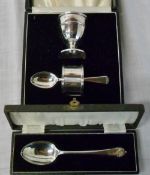 Silver Christening set Birmingham 1936 M