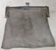 Silver evening bag Birmingham 1914 weigh