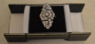 18ct gold Art Deco diamond ring, diamond