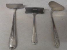 3 sterling silver pushers Sheffield 1901