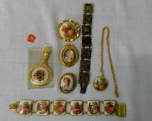 Assorted Limoges jewellery inc bracelet,