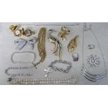 Assorted costume jewellery inc brooches