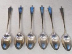 Set of 6 silver golf teaspoons Sheffield