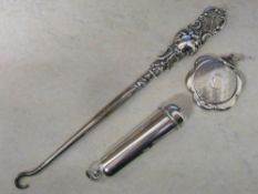 Silver handled button hook maker Adie &