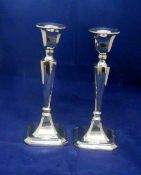 Pair of silver candlesticks Birmingham 1