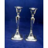 Pair of silver candlesticks Birmingham 1