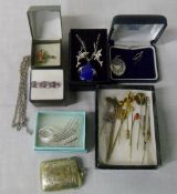 Various costume jewellery and silver inc