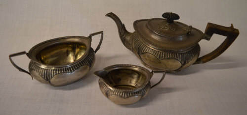 3 piece silver tea set, Sheffield 1919-1