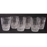 A set of six Waterford cut glass tumblers