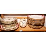A quantity of Coalport "Rustic" pattern dinner plates and a number of Coalport dessert plates