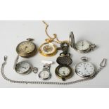 A number of pocket watches of various designs