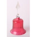 A 19th Century ruby glass bell