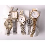 A lady's Accurist wristwatch, a lady's Rotary wristwatch and four other ladies' wristwatches