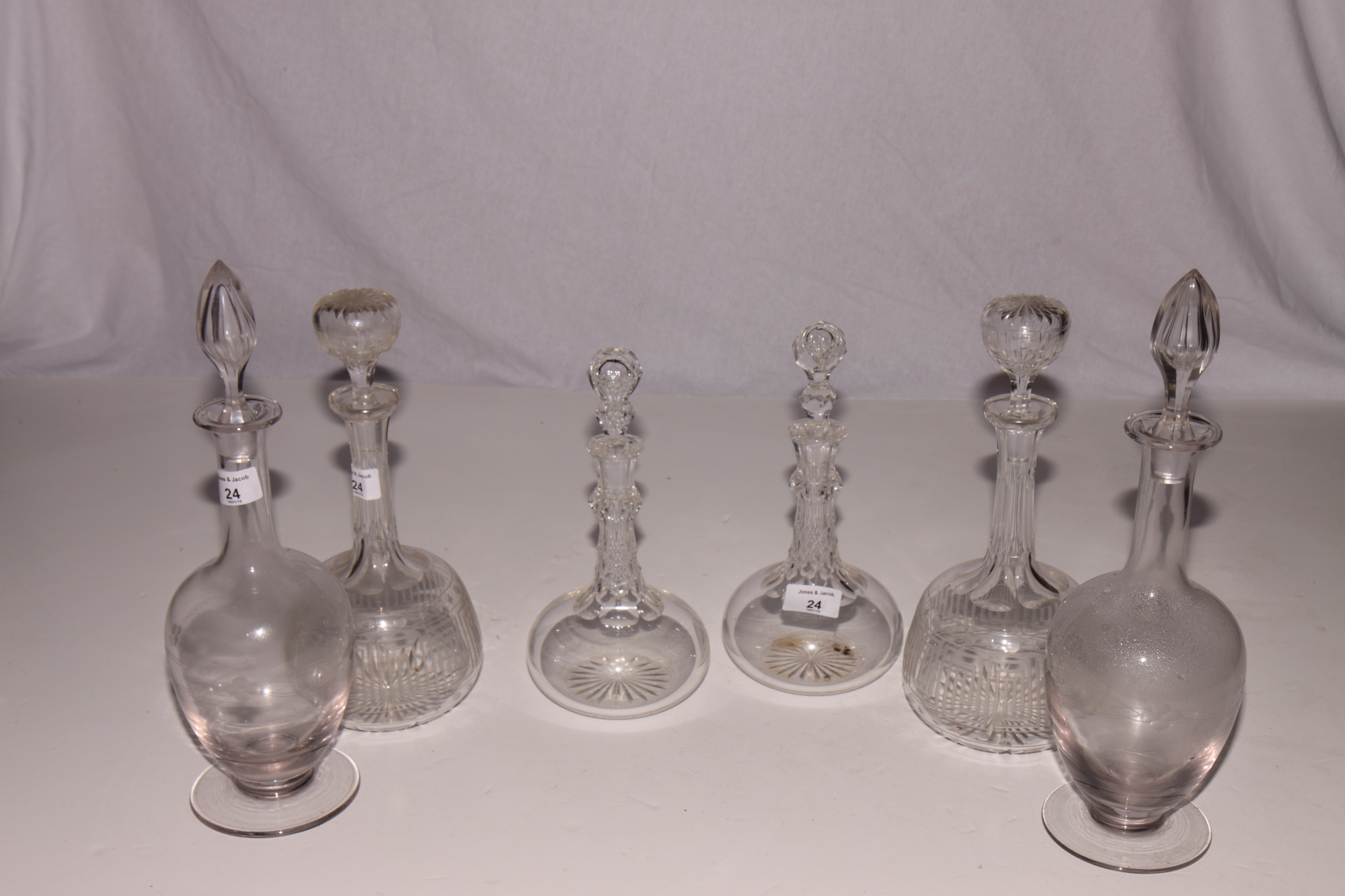 Three pairs of 19th Century decanters - Image 2 of 2