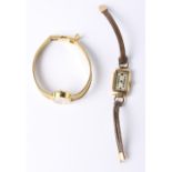 A lady's Envoy wristwatch with 18ct gold case and bracelet and a 9ct gold cased Ogden wristwatch