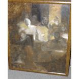 Alerini: an impressionist oil painting, group of figures, inscribed verso "a Cézanne 2002", 21" x