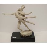 A Spode limited edition studio porcelain sculpture of Antoinette Sibley and Anthony Dowell dancing