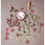 A 19th Century Venetian green and pink glass chandelier (needs assembly)