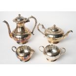 An Oneida silver plated three-piece tea service