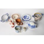 Five bowls, various, 3 1/2" dia, a Poole Pottery posy bowl and other items of decorative china