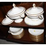 A Rosenthal porcelain part dinner service comprising twelve soup plates, seventeen plates, two