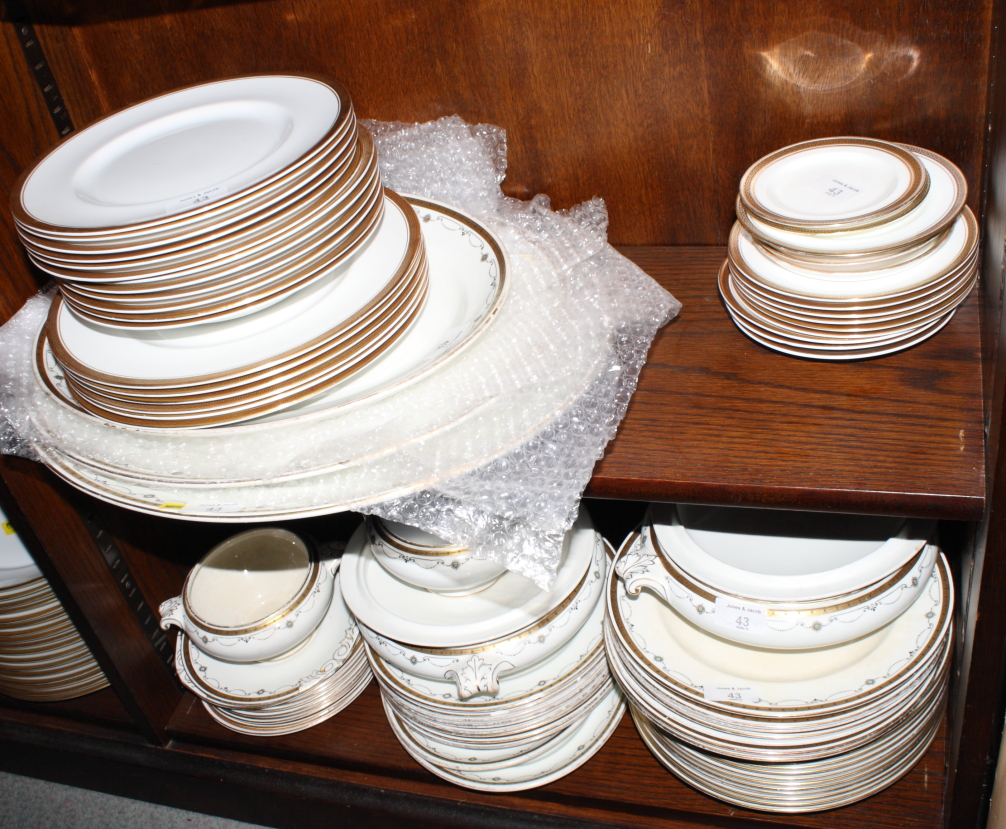 A Whieldon ware "Blythe" pattern part dinner service, forty-four pieces approx, together with a