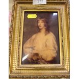 A 19th Century chrystolean, possibly King James II, in gilt frame