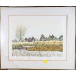 Pat Langmead?: a pair of limited edition coloured prints, "Berkshire Canal" and "Kent Canal", 15"