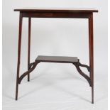 A mahogany rectangular two-tier occasional table, 25" x 17"