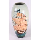 A Moorcroft limited edition vase, "HMS Sirius", 112/150, 14 1/2" high, in original box