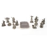 A set of twelve cast pewter "Cries of London" figures