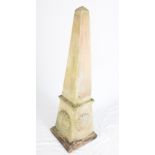 A terracotta obelisk, 48" high