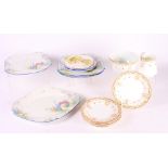 Seven pieces of Shelley "Archway of Roses" pattern china, another Shelley side plate and other items
