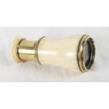 A 19th Century ivory and brass mounted monocular