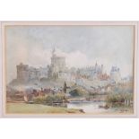 Victor Cauldon 1894: watercolours, view of Windsor Castle, 6 3/4" x 10", in gilt frame