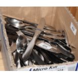 A suite of Georg Jensen Canute/Mitra stainless steel cutlery and flatware comprising thirty-four