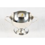 A plain two-handled silver pedestal cup, 4.57oz troy approx