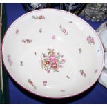 A Booth's Silicon china fruit bowl with famille rose decoration, 11 1/2" dia