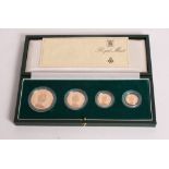 A Royal Mint 1980 gold proof set comprising a