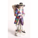 A 19th Century Samson porcelain figure of a flower seller, 9 1/2" high