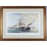 Robert Taylor: a signed limited edition colour print, "Evening Arrival", 124/185, in gilt frame