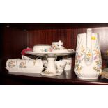 An Aynsley "Cottage Garden" coffee set for six and a harlequin tea set, etc