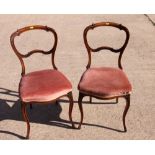 Three Victorian standard chairs with upholstered seats