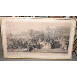 Steel after Frith: a 19th Century engraving, "Life at the Seaside - Ramsgate 1854", 27" x 48", and