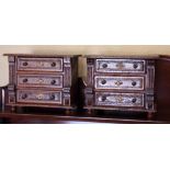 A pair of Victorian mahogany nests of drawers